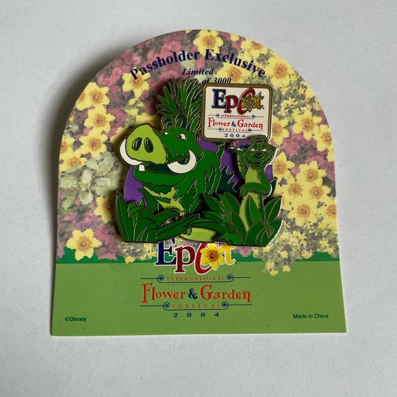 Disney Accessories - Disney Park Pin Trading Pumba & Timon Vintage Epcot Flower & Garden Festival Pin